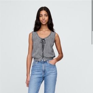 Gap x DOEN Gingham gingham Cropped Tank Top sz small